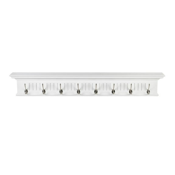NovaSolo Skansen 8 Hook Coat Rack, Classic White