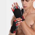 thumbnail image 3 of Guantes de levantamiento de pesas para gimnasio y ejercicio, soporte para muñeca, guantes de levantamiento de pesas, protección de palma, 3 of 5