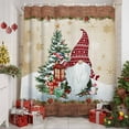 thumbnail image 6 of Christmas Shower Curtain, 72" x 72", Xmas Dwarfs Pine Tree Snowflakes Yellow Wood Grain Waterproof Bathroom Curtain Washable Shower Curtain Set with 12 Hooks, 6 of 6
