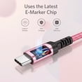 thumbnail image 2 of Cable Fast Charging USB‑C to USB‑C,6.6 FT 2Pack 60W USB Cable, Braided USB C Cable for Daily Phone and Tablet Charging (Pink), 2 of 7