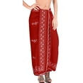 thumbnail image 3 of HAPPY BAY Women's Beachwear Sarong Bikini Skirt Swimwear Swim Cover up Bathing suit Summer Wraps Swimsuit Beach Wrap Coverups for Women One Size Crimson, Embroidery, 3 of 3