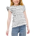 thumbnail image 2 of THDHVS Shirts for Girls,Girls Tops,Girls Ruffle Sleeve Short Sleeve Tee Summer Casual White 3-4 Years, 2 of 8