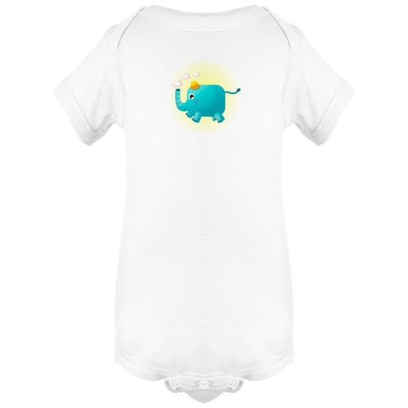 Elephant As A Train Baby Art Bodysuit Infant -Image by Shutterstock,  Newborn