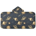 thumbnail image 2 of joogoo Astronaut Planet Space Kids Hooded Beach Towel Baby Bath Towel 23.5"x50", 2 of 7