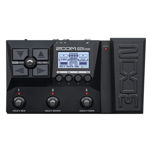 Procesador multiefectos para guitarra Zoom G2X Four con pedal