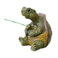 thumbnail image 2 of Estatua de tortuga de pesca Figurina de animales Criense Resina Escultura Accesorios de jardín Decoración de macetas para el balcón del patio, 2 of 8