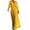 Yellow L, variant on Women Evening Dress Dolman Sleeves Pleated V Neck Pure Color High Slim Waist Full Length Party Prom Maxi Dress