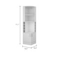 thumbnail image 4 of Modern Bar Cabinet - Nordic Style Liquor Storage with Stemware Rack & Display Shelves, 4 of 5