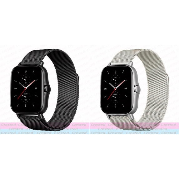 BRADCET (1/2Pack) 20mm 22mm Stainless Steel Mesh Bnads for Samsung Galaxy watch 5 4 40mm 44mm/ Watch 3 45mm/ Active 2/ Watch 4 Classic 42mm 46mm/ Gear S3 S4 46mm Milanese Loop Wristbands Magnetic Loop
