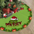 thumbnail image 1 of Mini Grinch Ornaments Grinch Ornaments Grinch Christmas Decorations Christmas Tree Skirt, Red & Green Merry Christmas Tree Skirt Collar, Soft Xmas Holiday Decoration, 1 of 4