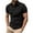 Black, variant on Men's Classic Polo Shirt Casual Short Sleeve Plaid Textured Tee Regular Fit Business and Golf Polo Shirt