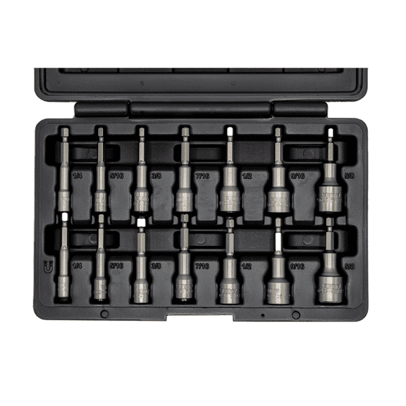 VIM Tools 14 Piece SAE Nut Setter Set (1/4 Inch - 5/8 Inch)