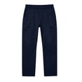 thumbnail image 3 of Zpzdpjkx Mens Straight Leg Cargo Pants Zipper Pockets Elastic Waist Solid Color Casual Outdoor Travel Daily Hiking Pants for Mens, 3 of 6