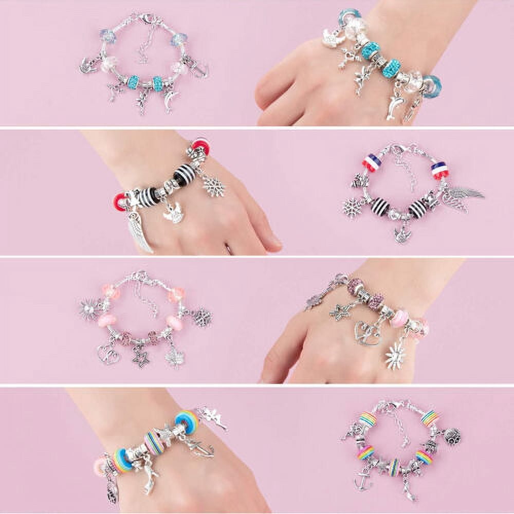 Charm Bracelet Making Kit DIY Craft Jewellery Making Beads Kids Nice Gifts Girls