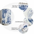 thumbnail image 5 of 54x78 Inch Shower Curtain Decorative Coastal Blue Coral Bathtub Bath Curtains Fabric Waterproof Bathroom Decor Summer Ocean Watercolor Shell Small Stall Shower Curtain Set with 12 Hooks, 5 of 6