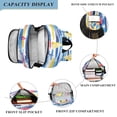 thumbnail image 3 of FORMRS Unisex School Backpack 17" Student Travel Bag with Laptop Compartment, Red Hand Drawn Sailboats, 3 of 7