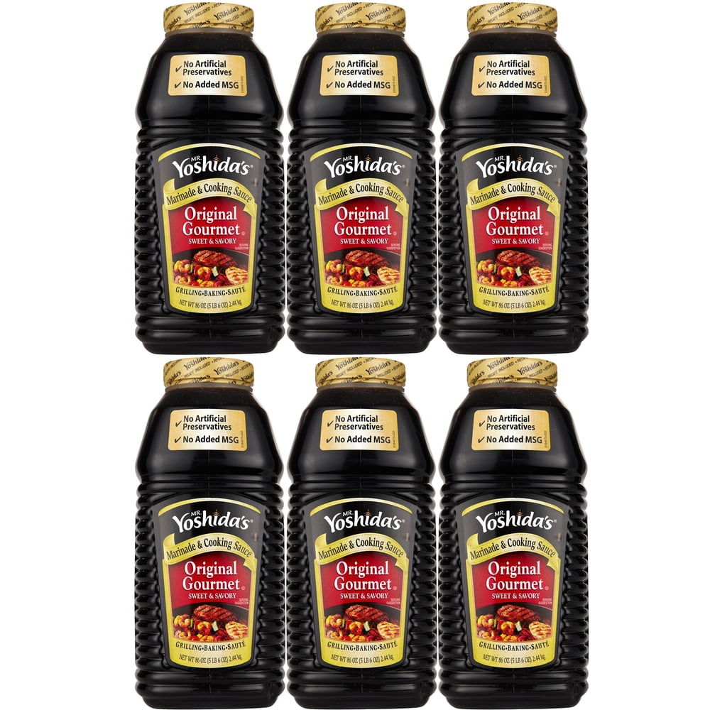 6 PACK Mr. Yoshida's Original Gourmet Sauce (86 oz.)