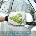 thumbnail image 6 of Microfiber Car Wash Gloves With Chenille & Polyester Terry Scratch-Free Cleaning Elastic Cuffs Green Grapes, 6 of 8