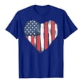 thumbnail image 6 of USA Flag Tee Shirt Women 4th of July Gift T Shirt Casual Short Sleeve American Proud T-Shirt Tops Blue,M, 6 of 6