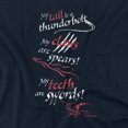 thumbnail image 2 of The Hobbit Tail Claws Teeth Women's T Shirt, Navy, Small, 2 of 6