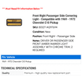 thumbnail image 2 of Front Right Passenger Side Cornering Light - Compatible with 1969 - 1972 Chevy C10 Pickup 1970 1971, 2 of 2