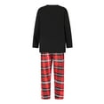 thumbnail image 5 of Fiomva Family Matching Pajamas Set Christmas PJ's Sleepwear Printed Top and Striped Bottom, 5 of 10
