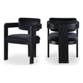 thumbnail image 1 of Pemberly Row Contemporary Black Velvet Dining Chair (Set of 2), 1 of 10