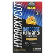 Hydroxycut Hardcore Ultra Shred Weight Loss Drink Mix, Thermogenic Supplement, Tangerine Mimosa, 20 Ct