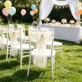 thumbnail image 4 of Tulle Chair Sash Ribbon 108x7 Inch, Soft Fabric Bow Drape, Wedding Party Banquet Chair Back Decoration for Birthday Shower Hotel Restaurant, 4 of 6