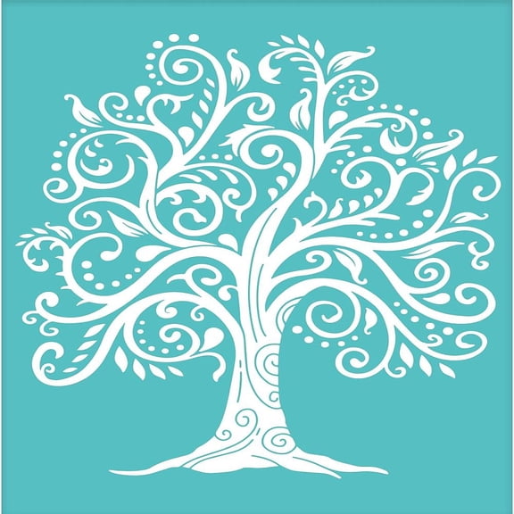 2pcs 2pcs Self-Adhesive Silk Screen Printing Stencils Fancy Tree Pattern Mesh Transfers Stencil Reusable Silkscreen Stencil for Printing on Wood T-Shirts Canvas Fabric - 19.5cmx14