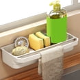 thumbnail image 1 of No Drill Wall Mounted Kitchen Storage Rack, Spice Organizer Shelf for Sponges and Rags, 1 of 6