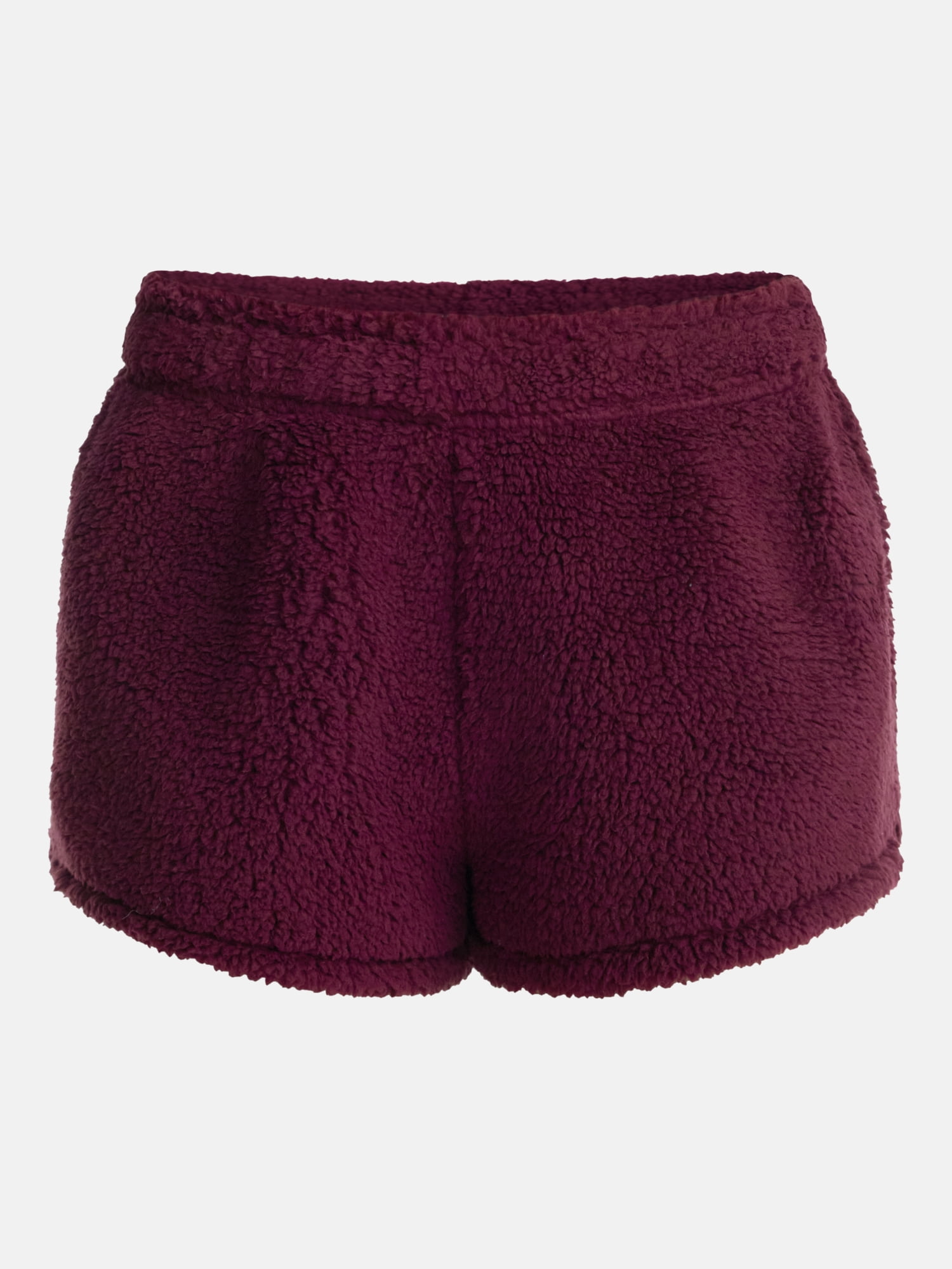 No Boundaries Faux Shearling Plush Shorts, 2.5'' Inseam, Women's XXS-XXL