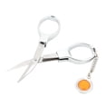 thumbnail image 2 of Mini Folding Safety Scissors Keychain, Stainless Steel Folding Scissors Portable Pocket Key Chain Scissor Decoraitons for Sewing Embroidery Cutting Fishing Thread, 2 of 7