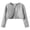 .Gray, variant on Agkizg Girls Fall Solid Color One Button Cape Sweater with Rhinestone Bow, Long Sleeve Knit Cardigan Jacket for Party and Picture Day, Sizes 2-3 Years