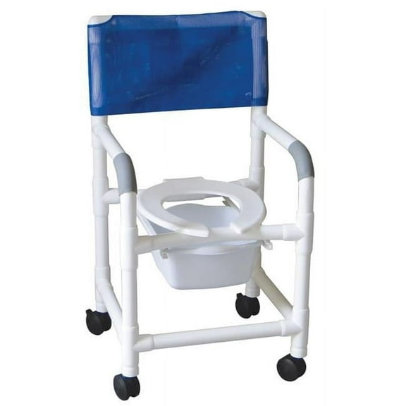 MJM International 118-3-SQ-PAIL Shower- Commode Chair
