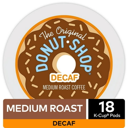 The Original Donut Shop Decaf Coffee, Keurig K-Cup Pod, Medium Roast, 18