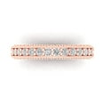 thumbnail image 2 of 1.44 ctw Wedding Band for Women - 18K Rose Gold Simulated Diamond Stackable Eternity Ring, 2 of 7