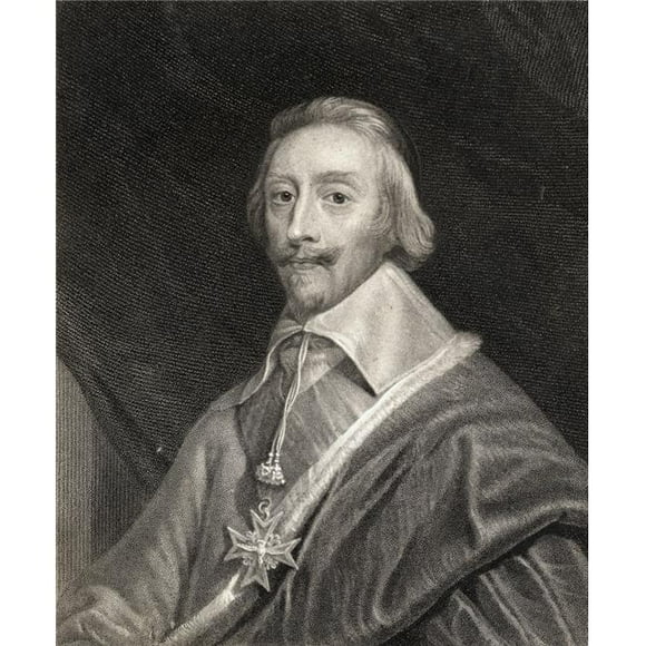 Posterazzi Armand Jean Du Plessis Cardinal & Duke of Richelieu, Aka The Red Eminence, 1585-1642 French Clergyman, Noble & Statesman From The Book -Gallery of Portraits Published London
