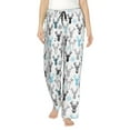 thumbnail image 1 of Balery Winter Art Blue and Black Moose Pantalones de pijama para mujer, pijamas ultraligeros, pantalones de estar por casa-3X-Large, 1 of 6