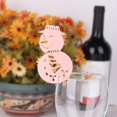thumbnail image 3 of 50 Nombre De Tarjeta Del Lugar Para La Boda Copa De Vino Del Partido De Corte Forma Del Muñeco De Nieve De Color Rosa Sunnimix Navidad tarjetas del lugar, 3 of 8