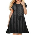 thumbnail image 1 of EHQJNJ Robe d'Automne pour Fille Tout-Petit Enfants Bébé Filles Printemps Été Imprimé Volant Manches Courtes Mode Active Quotidienne Intérieur Extérieur Jour de l'Indépendance Vêtements Filles, 1 of 5