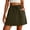 Army Green, variant on Womens Casual Drawstring Mini Skirt, Elastic Waist Versatile Summer A-Line Skirt with Pockets Daily Wear Skirts