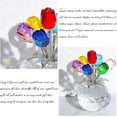 thumbnail image 3 of Ornalrist Crystal Colorful Rose Flower Collectible Figurine with Vase, Rose Bouquet Floral Romantic Gifts for Wife Mom Women on Mother's Day Valentine's Anniversary Christmas (5.11'' Gift Boxed), 3 of 5