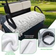 thumbnail image 5 of Golf Cart Seat Covers for 2 Seater,Wildflowers Microfiber Cart Seat Towel Blanket,Spring Country Black Grey Floral Leaf Plant Absorbent NonSlip Bench Seats Protector for Golf Course 51"x31", 5 of 9