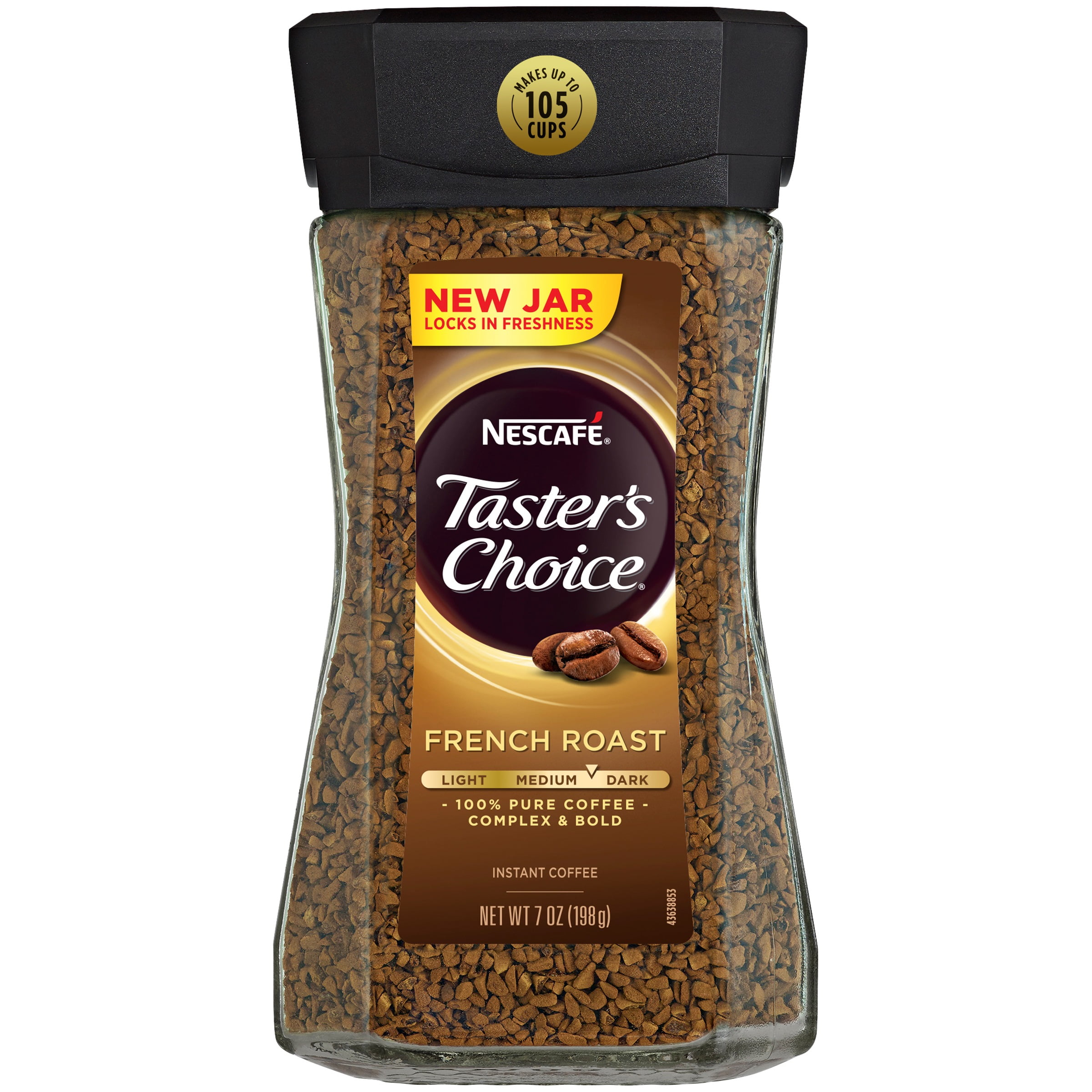 NESCAFE TASTER'S CHOICE French Roast Medium Dark Roast Instant Coffee 7