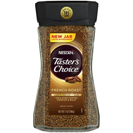 (3 Pack) NESCAFE TASTER'S CHOICE Medium Dark French Roast Instant Coffee 7 oz.