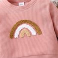 thumbnail image 4 of PatPat Baby Boy/Girl Rainbow Pattern Waffle Long-sleeve Pullover Sweatshirt, 4 of 6