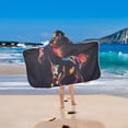 thumbnail image 5 of Running Horse Silhouette Toddler Hooded Beach Towel 24" x 50" Kids Bath Towels Soft Quick Dry for Swim Pool Boys Girls, 5 of 7