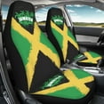 thumbnail image 3 of ZIATUBLE Jamaican Flag Cars Front Seat Protectors Cover Soft Car Seat Covers Sets Universal Fit Cars Sedan SUV Pack of 2 Vehicle Bucket Seat Covers High Back Auto Interior Accessories, 3 of 7