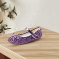 thumbnail image 2 of PINQI Girls Princess Glitter Dress Shoes Cute Bowknot Mary Jane Low Heels Party Wedding Prom Sandals for Wedding Party, 2 of 4